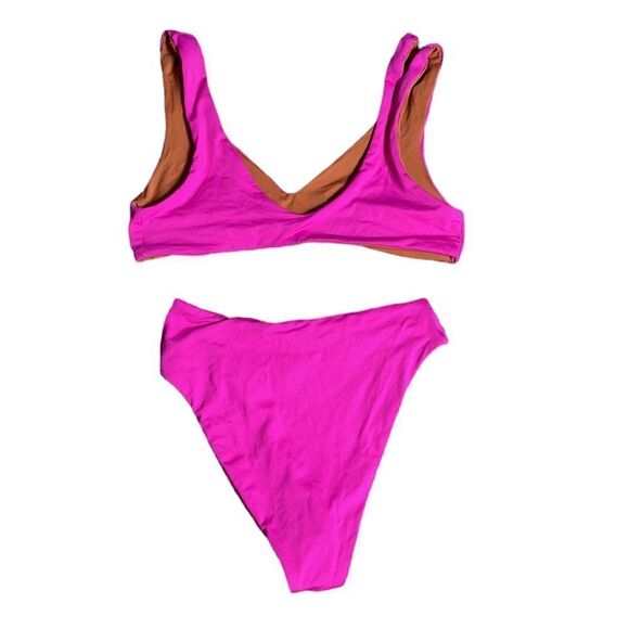 L space Nancy lee bikini bottom new bougainvillea + top not new - Picture 7 of 10